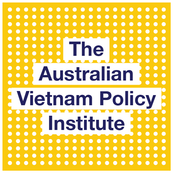 Branded graphic square background with heading: The Australian Vietnam Policy Institute.